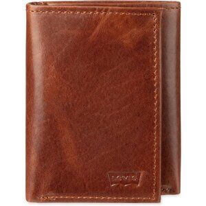 Men's Dark Tan Wallet Style Includes Window Credit Card Holder Designed